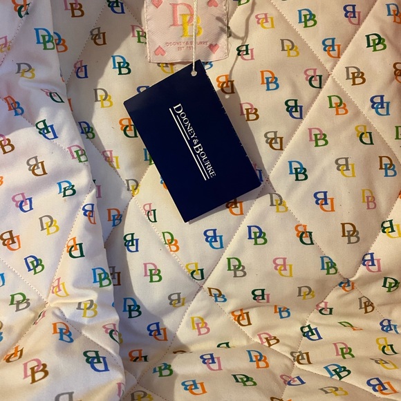 Rare Dooney & Bourke Quilted Coat RAINBOW MONOGRAM “IT” COLLECTION Y2K NWT PINK - Picture 2 of 13